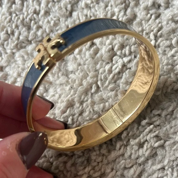 Tory Burch Kira 18K GP Hinged Bracelet - Picture 3 of 3